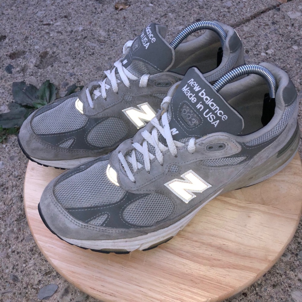 New Balance 993 Running Shoes Mens 10.5 D Grey MR993GL Heritage Dad Made in USA